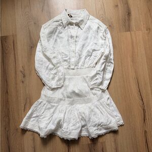 Maje White Button-Up Dress
